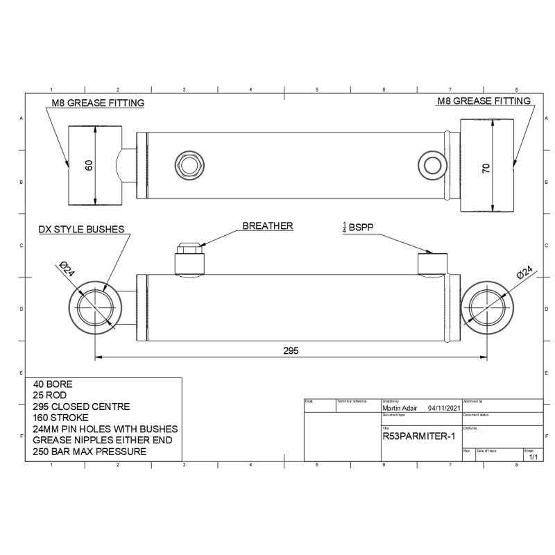 CYLINDER ROZDZIELACZY PARMITER