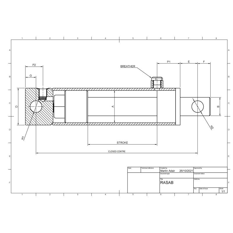 SINGLE ACTING 40X80X500