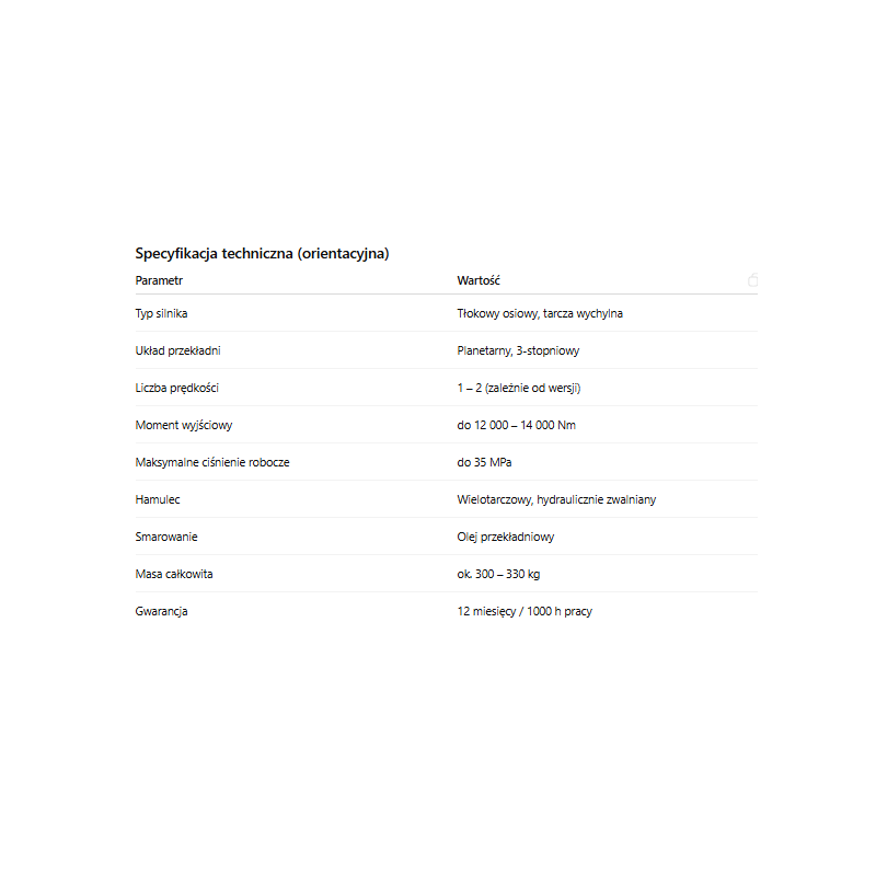 KOMPLETNA ZWOLNICA JAZDY REDUKTOR  HYDROMOTOR DOOSAN DEVELON DX220 DX225 DX235 170401-00039 170401-00039B