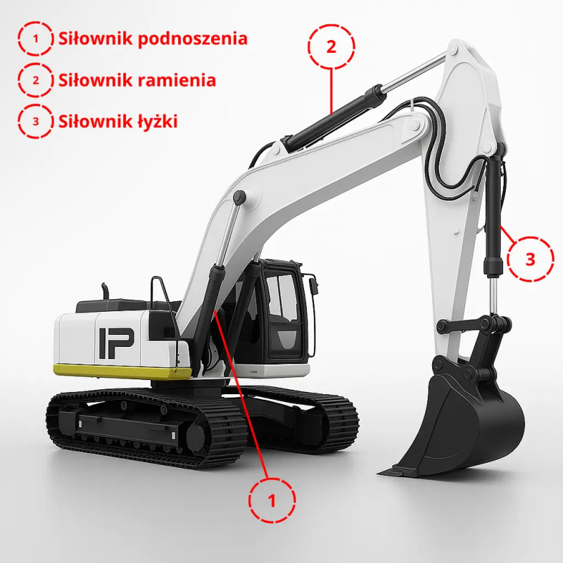 ZESTAW USZCZELNIEŃ SIŁOWNIKA LEMIESZA KOMATSU 707-99-71120 D155A-1