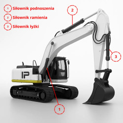 ZESTAW USZCZELNIEŃ SIŁOWNIKA WYSIĘGNIKA HITACHI 9173710 EX300-5